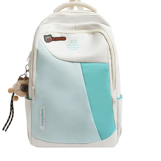 小猪班纳 时尚百搭轻便简约撞色潮流学生 尼龙 背包双肩包 男女同款情侣款 多色