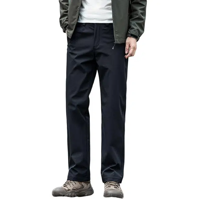 炳盛 秋冬轻商务男户外通勤直筒舒适抗风防泼水长裤休闲裤 男女同款