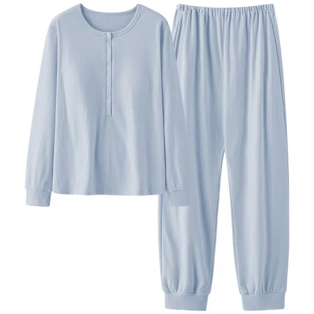 俏薇妮 孕妇秋冬款加厚保暖德绒简约月子服产后哺乳衣睡衣套装 女款