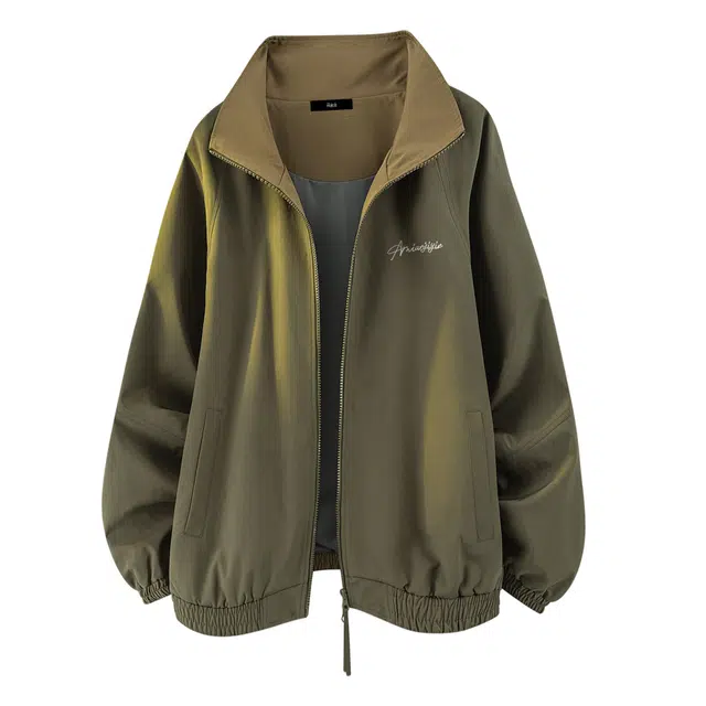 棉基因 美式高街复古防风防泼水山系户外通勤日常休闲百搭插色拼接多拉链连帽冲锋夹克 男女同款