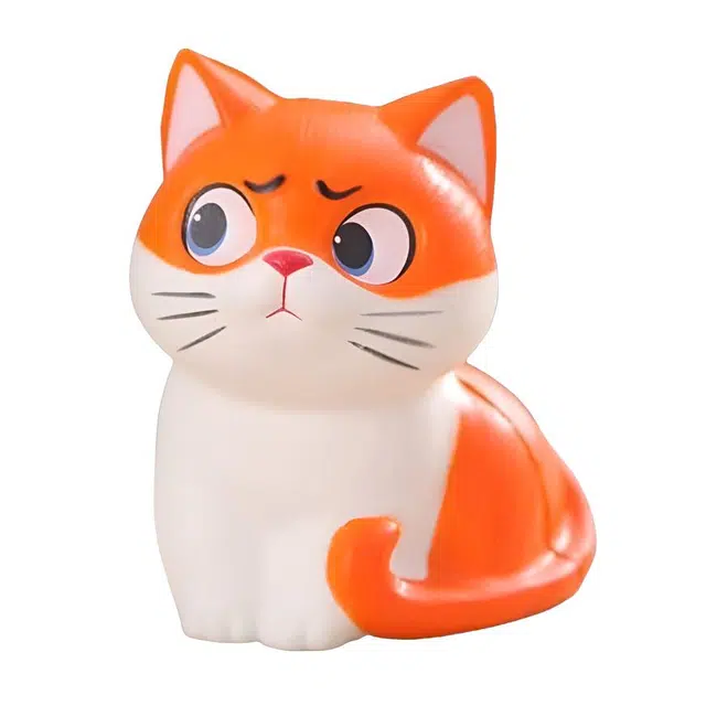 熊堡岛 猫咪系列 高颜值慢回弹捏泥感 萌趣可爱解压神器创意小众潮流设计 成人小孩无聊发呆感官玩具 捏捏乐