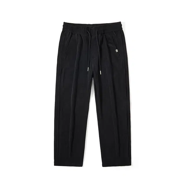 希越 秋冬季雪尼尔显高显瘦抗皱保暖美拉德直筒阔腿系绳宽松垂感百搭简约休闲裤 男款