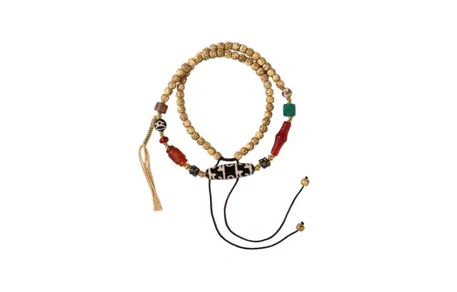 克拉日记 新中式国潮原创设计文艺新中式搭配莲师三眼天珠手饰#好运 星月菩提 手串 女款