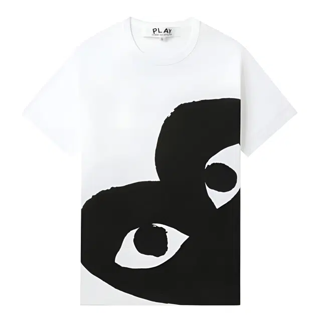 CDG Play Contrast Crewneck T-Shirt
