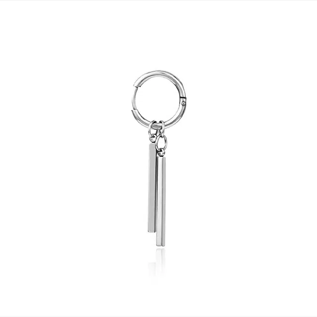 朋克风几何流苏耳坠 极昼 极简小众设计日常休闲通勤百搭 时尚潮酷痞帅轻奢冷淡风气质独特个性 合金 耳钉 男女同款情侣款