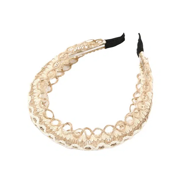 如花梦 波西米亚 超仙气质针织编织镂空发卡宽边头箍 布艺 发箍 女款