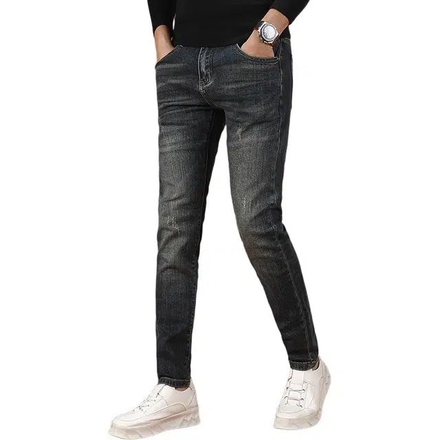 吉肯蒂 秋季高端弹力男士时尚百搭男修身小脚长裤牛仔裤 男款