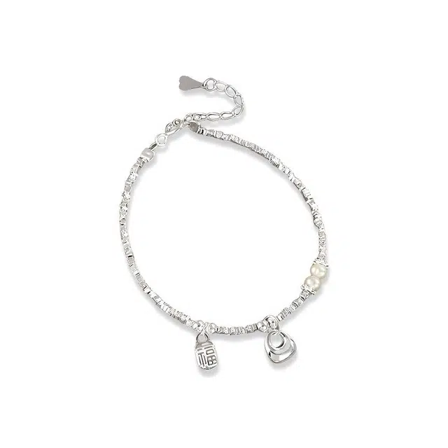 【999银胖福】 色菲尔 小胖福盘缠手饰 甜美可爱精致优雅气质高级复古新中式森系清醒时尚日常通勤百搭#好运 足银 手链 女款