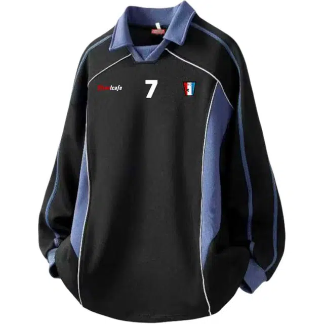 爱肯 高街美式赛车棒球运动字母数字涂鸦印花设计潮流复古个性时尚宽松翻领长袖日常休闲秋冬无性别百搭卫衣 男女同款