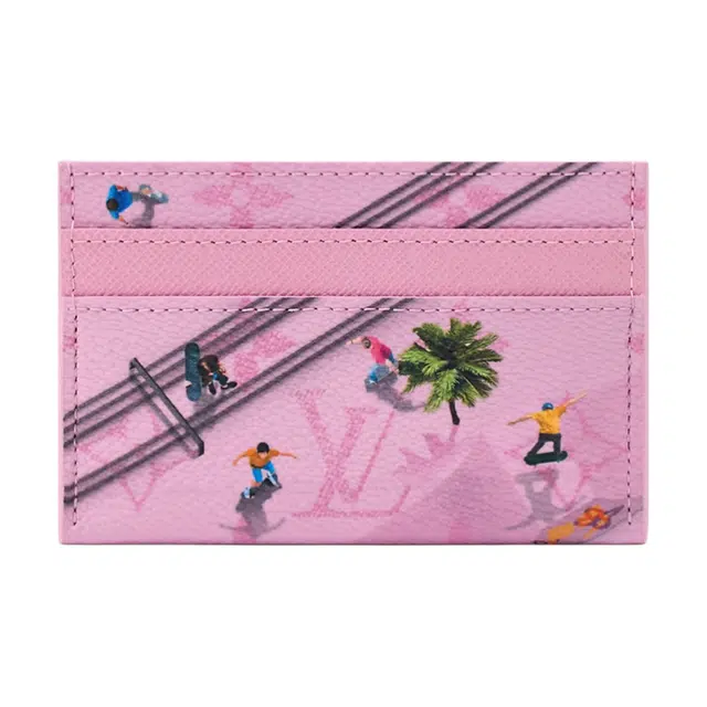 Louis Vuitton Porte Carte Double Pink