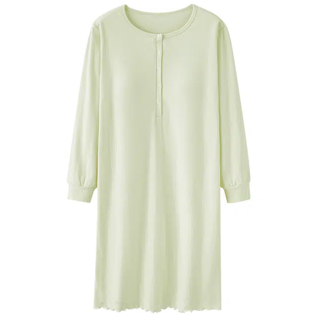 俏薇妮 德绒待产裙秋冬孕妇月子服产后哺乳家居服睡裙 女款