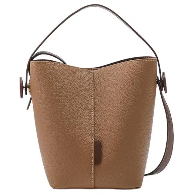 恒源祥 清新软压花百搭经典印花时尚潮流高贵典雅优雅脱俗清新 超纤合成革 单肩手提包 常规 女款 卡其色