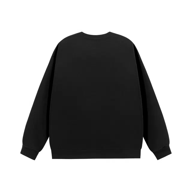 都市丽人 基础款纯色百搭休闲圆领长袖卫衣时尚猫爪卡通字母潮流宽松打底衣 男女同款