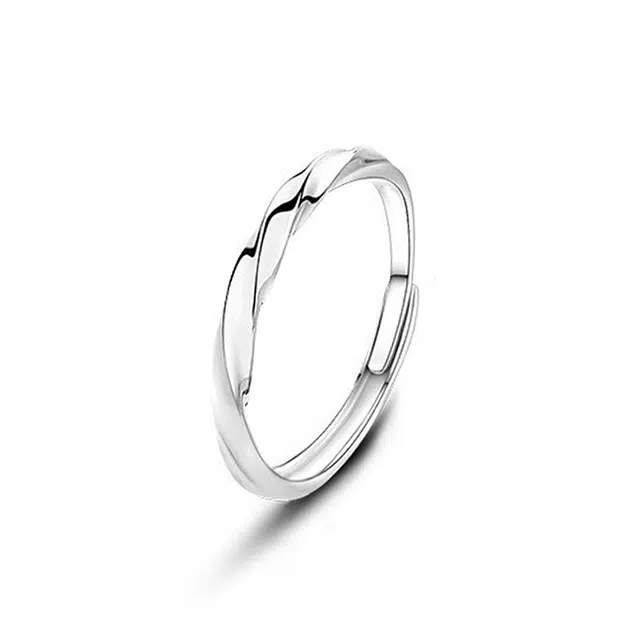 岁月静好 莫比乌斯无限爱意对戒小众轻奢精致时尚可调节素圈恋爱告白钟爱久久几何交织创意百搭出游必备#好运 锆石 戒指 男女同款情侣款