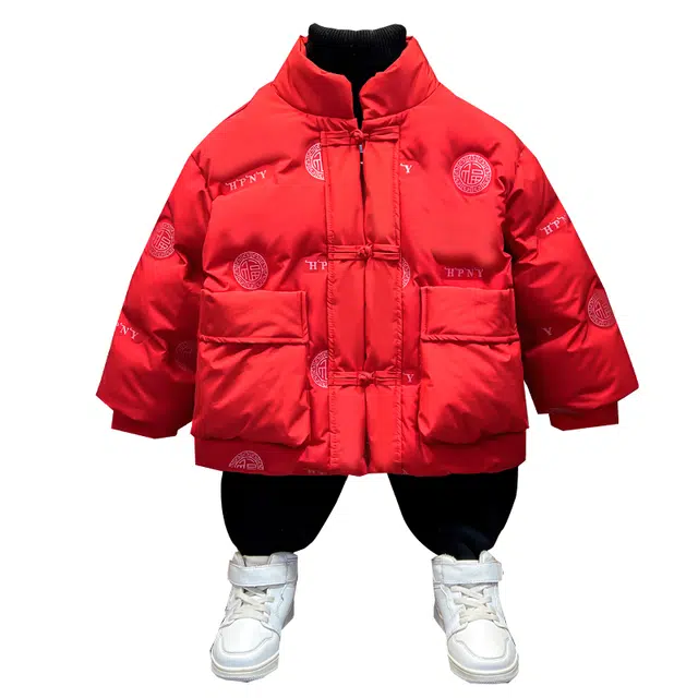 浪莎休闲羽绒服 春秋冬 时尚潮流过年服外套 中小童