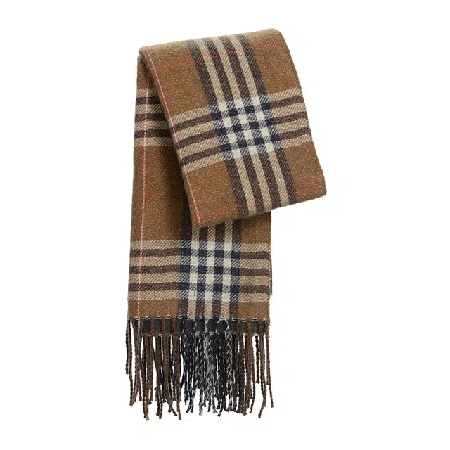 脸颊之吻 秋冬百搭时尚保暖 经典格纹拼色 聚酯纤维 绒线围巾 男女同款情侣款