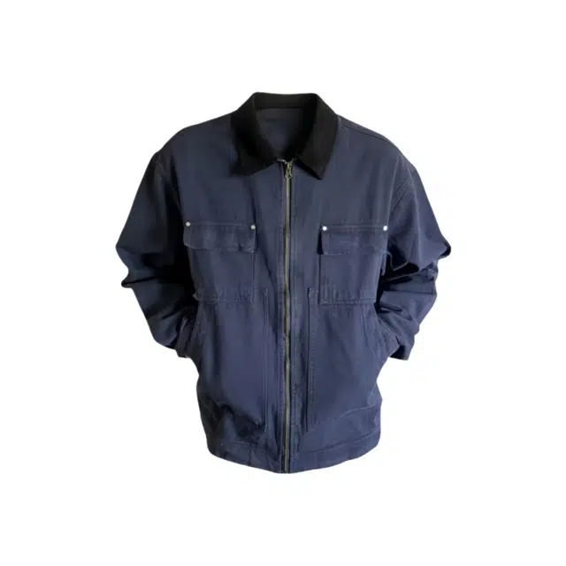 半空山 哈灵顿短款工装水洗帆布灯芯绒领美式复古高级感机能潮流百搭通勤机车风时尚外套夹克 男女同款