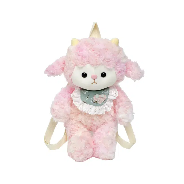 悦联涛 萌趣毛绒可爱卷毛小羊熊猫 陪伴安抚 玩偶周边