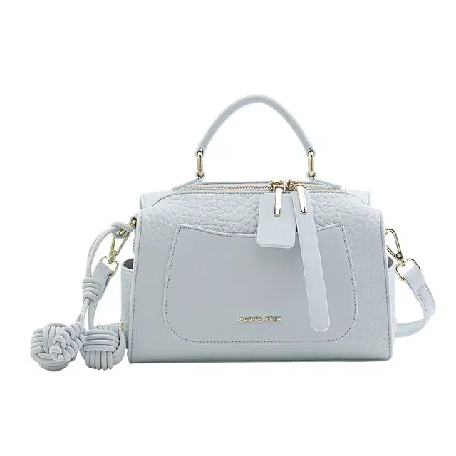 恒源祥 清新软压花百搭经典印花时尚潮流高贵典雅优雅脱俗清新纹丝巾包 超纤合成革 手提包 女款 多色