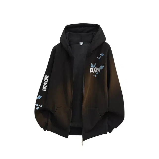 Duoyi Butterfly Print Hoodie