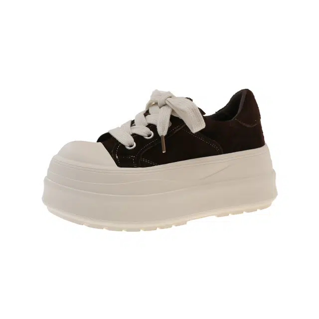 时尚百搭大头厚底增高女运动鞋 板鞋 女