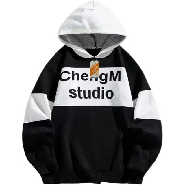 北欧攻略 美式复古少年感休闲高质量套头简约字母针织衫 男女同款