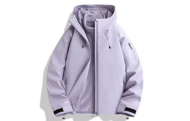 木林森 户外运动露营登山滑雪防泼水防风透气耐脏耐磨抗寒保暖可拆卸摇粒内胆连帽多拉链设计三合一冲锋外套夹克 男女同款