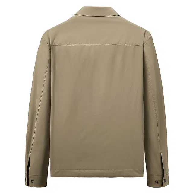 与狼共舞 轻简时尚舒暖细绒轻户外通勤柔顺百搭翻领夹克外套 男款