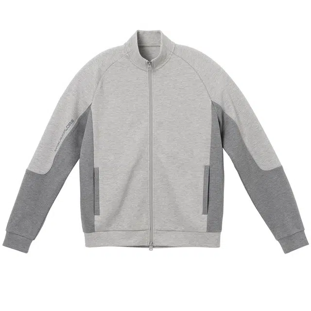 布先生 长袖运动风立领色块插肩袖标准休闲风夹克 男款