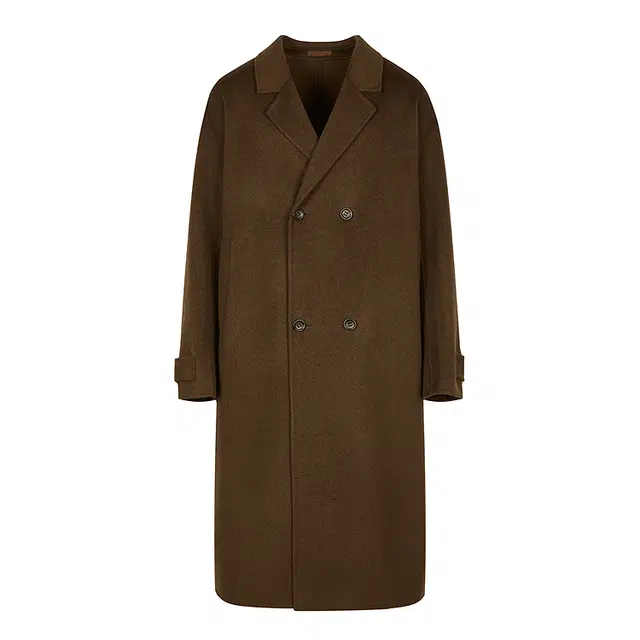 速写 外套西服领长袖大衣 男款