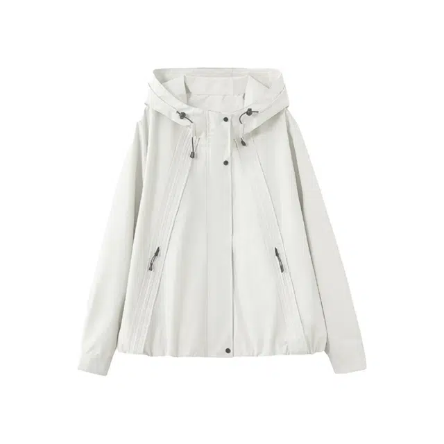敲模女孩 文艺风时尚连帽休闲户外宽松舒适夹克 女款
