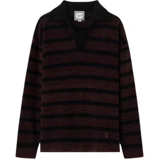 WOOYOUNGMI FW25 Striped Collar Sweater
