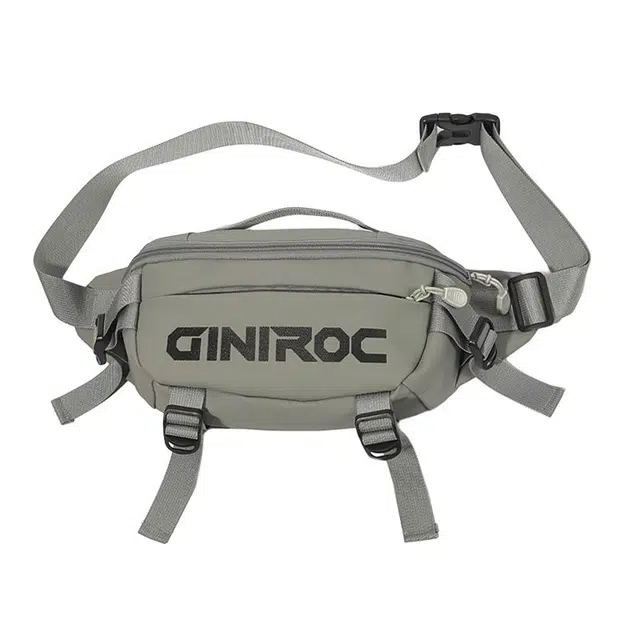 南潇湘 休闲潮牌骑行机车逛街出行百搭多功能简约韩范单肩包 尼龙 胸包腰包 常规 男女同款情侣款 多色