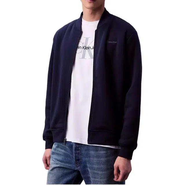 Calvin Klein Zip Fleece Baseball Jacket