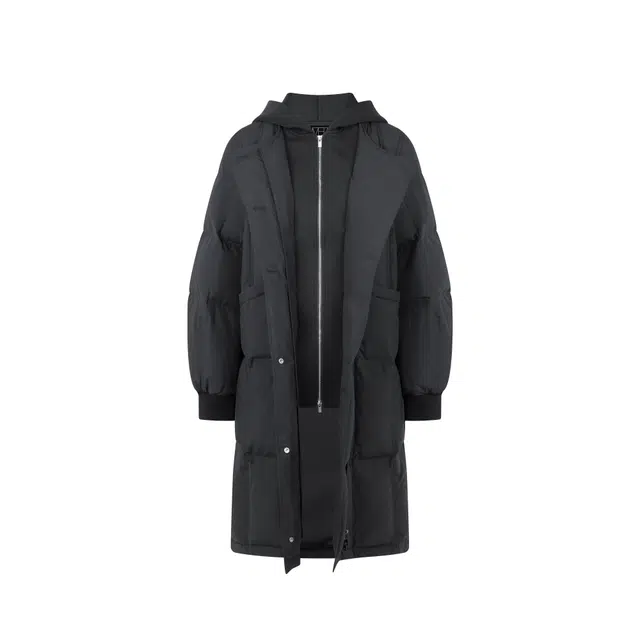 美洋 可拆卸连帽假两件外套简约羽绒服 女款