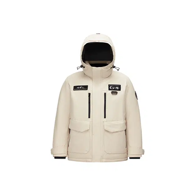 波司登 经典极寒 工装风蓄热内里大口袋反光字母印花户外防风袖口加厚连帽羽绒服 男女同款