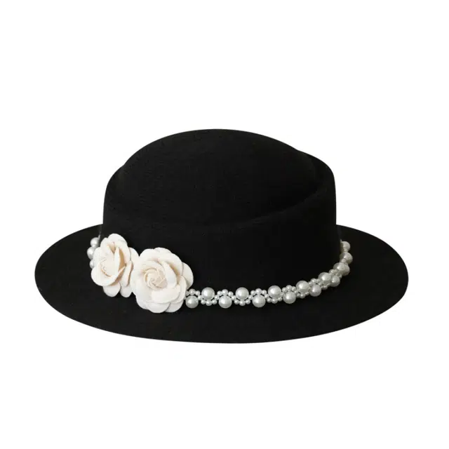氧气樱桃 法式复古赫本风小香风珍珠山茶花渔夫帽优雅千金风 涤纶 礼帽 男女同款情侣款