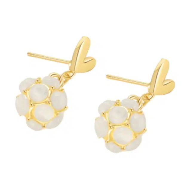 阿葱饰品 浪漫爱心耳饰 复古典雅精致小众显脸瘦养耳洞耳骨钉 日常通勤搭配高级 合成立方氧化锆 耳钉 女款