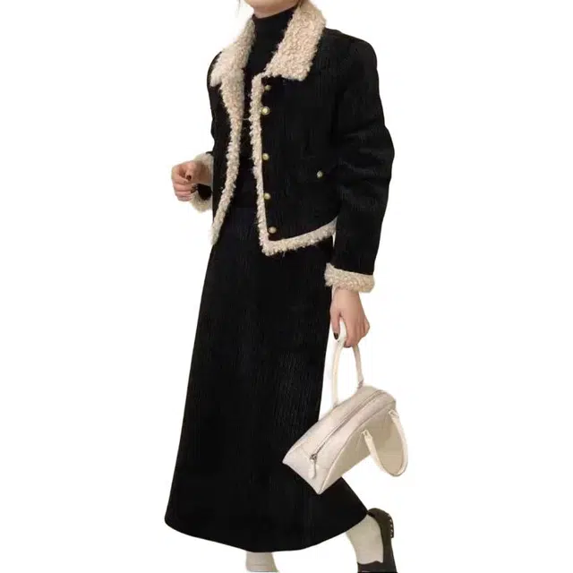 纤丝鸟 法式时尚优雅气质小香风短外套半身裙两件套裙装套装 女款