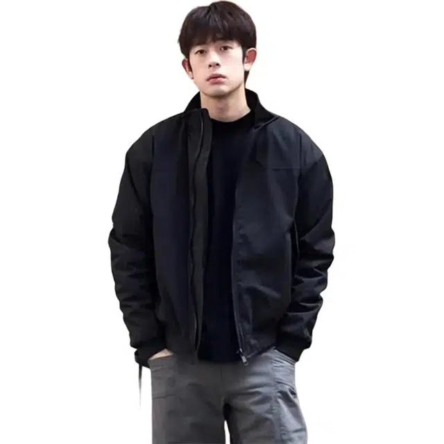 黑马漫画 美式正肩教练外套男秋季三防工装立领夹克 男女同款