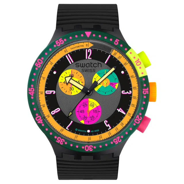 Swatch Neon Lights Quartz 47mm Gray