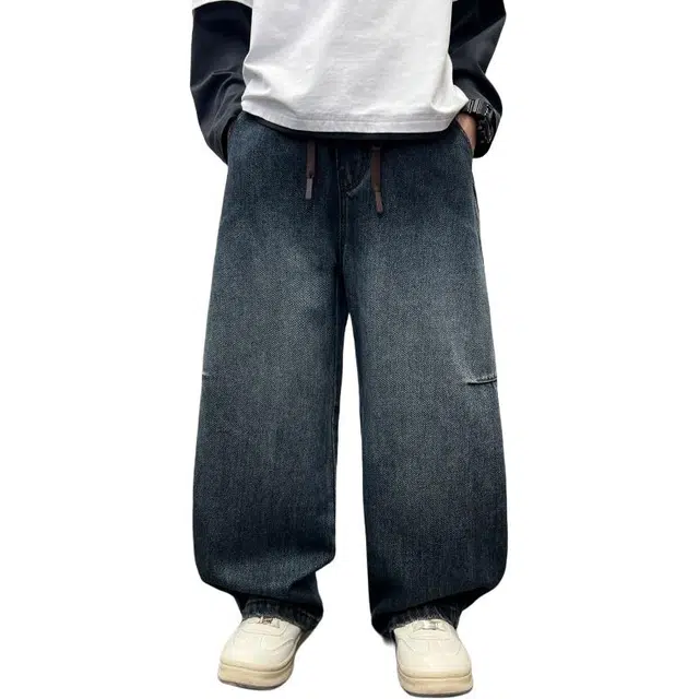 黑恐龙牛仔裤 男童秋季酷帅百搭帅气裤子