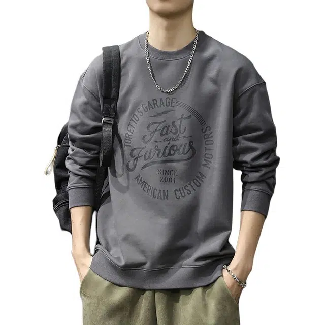 前进牛 美式经典复古潮流潮牌重磅户外百搭卫衣 男款