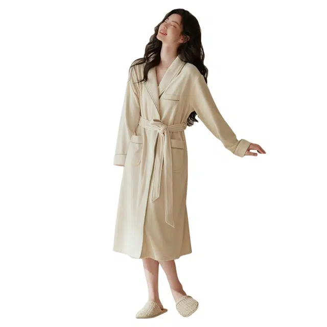 潞优野 舒适保暖绒加厚加绒长款 睡袍/浴袍 女款