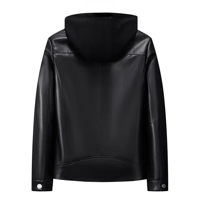 袋鼠 都市轻奢精选羊皮真皮合两件连帽简约休闲质感挺阔垂感百搭轻商务换季保暖时尚皮衣 男女同款