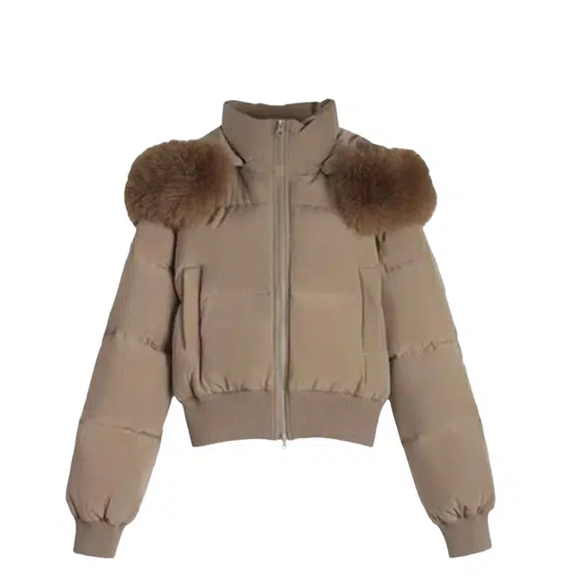 望莱仕 韩里韩气学院风冬季毛领连帽收腰显瘦加厚短款女棉服 女款