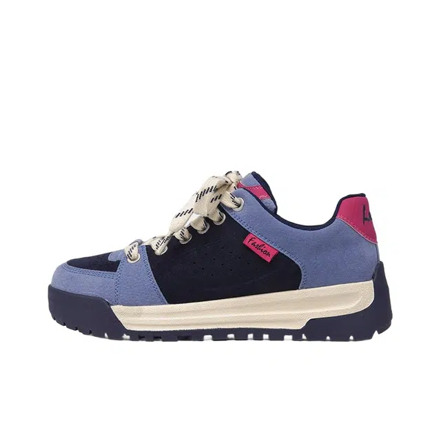 拾伍象 小众休闲设计复古厚底德训鞋 运动板鞋 女