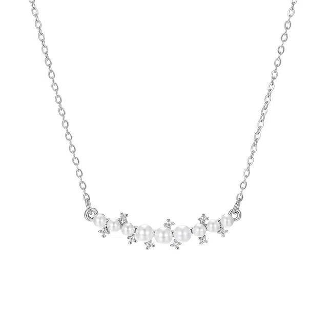 珂里 一笑倾城锁骨链简约轻奢微笑法式复古温柔甜美气质小众 合金 项链 女款