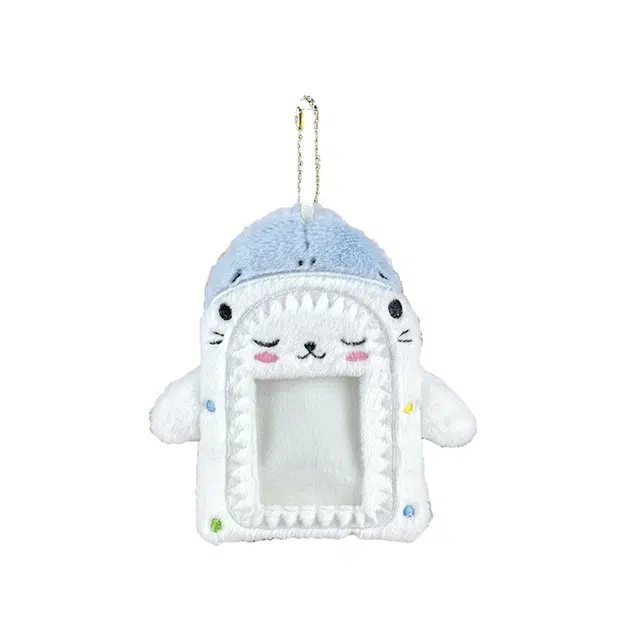 心水好物 鲨鱼猫卡套公交卡保护套爱豆小卡收纳套书包双肩包 毛绒 挂件 男女同款情侣款