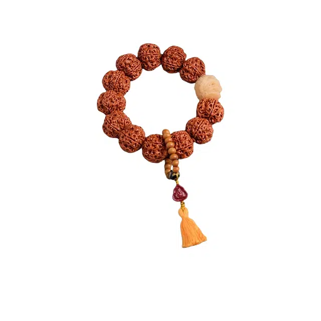 茂琼 八方来财吉祥如意万事顺遂新中式国风文复古设计盘玩手持藏式文玩配饰貔貅天珠弥勒小吊坠高级文文玩#好运 金刚菩提 手串 男款